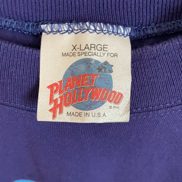 Vintage 90s Planet Hollywood Disney World T Shirt Purple Size XL Made In USA - Picture 5 of 5